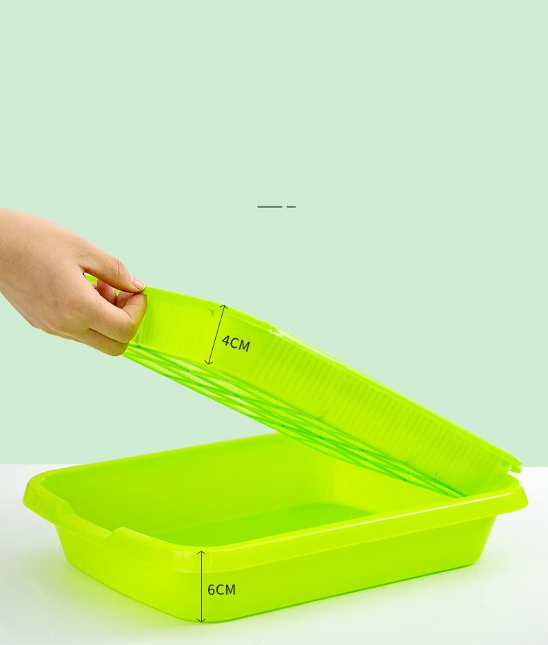 Image of Tb3124 Microgreen Trays (2 Sets) By Grewery Farm Llp | Made Of Virgin Pp Material With Perforated Top Green Tray And Solid Green Color Bottom Tray (2)