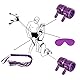 Qoosea 15 Stück SM Sex Bondage Set, BDSM Fesseln Sex Set Sex Spielzeug Anal Plug Butt Plug Set für Anfänger, BDSM Sexspielzeug Erotik Handschellen für Paare Sexspielzeug (Lila)