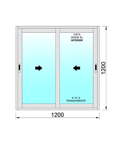 Miniatura 2 de Ventanastock Aluminio 1200x1200 Corredera 2 Hojas