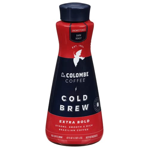 La Colombe Unsweetened Cold Brew, Dark Roast, Extra Bold Brazilian, Multi-Serve, 42 Fl Oz