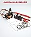 HOPLEX RC Servo EMAX Steering Servo with Servo Mount Bracket and Arm and Steering Link Set for RC Car Boat Model Parts Axial SCX24 Upgrade Parts(Red)