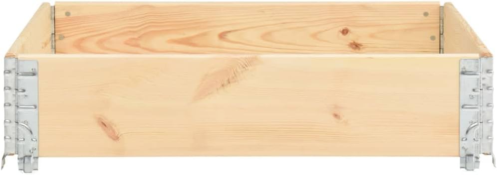 YAFF Pallet Collar 39.4"x39.4" Solid Pine Wood