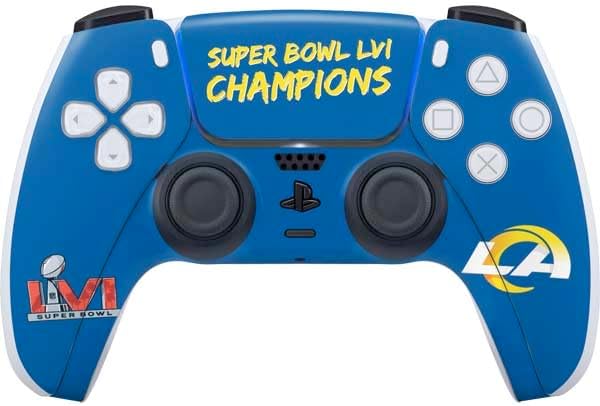 Skinit Decal Gaming Skin Compatible with PS5 Controller - Officially Licensed NFL Los Angeles Rams Zone Block Design