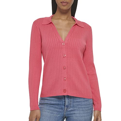 Image of Calvin Klein Women's Rib Cardi Button Front