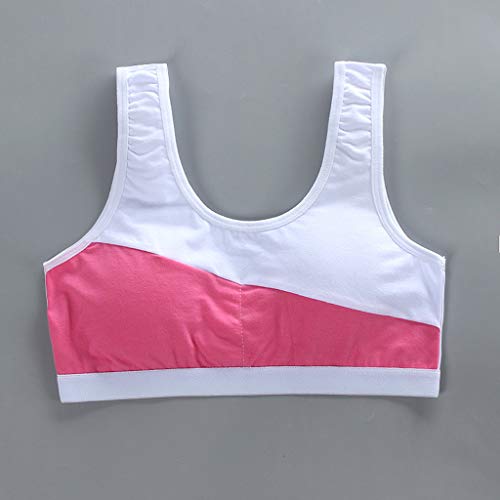 Horoshop Sutiã esportivo de algodão para meninas jovens, colete bralette para meninas da puberdade a