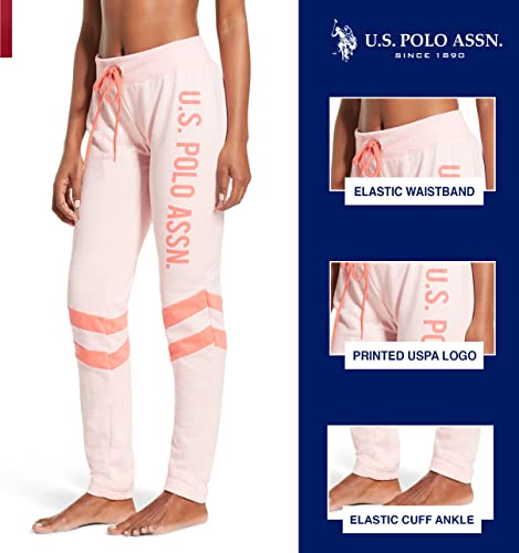 Image of U.S. POLO ASSN. Womens Sweatpants - Women Joggers Sweats with Logo Print - French Terry Poly-Cotton