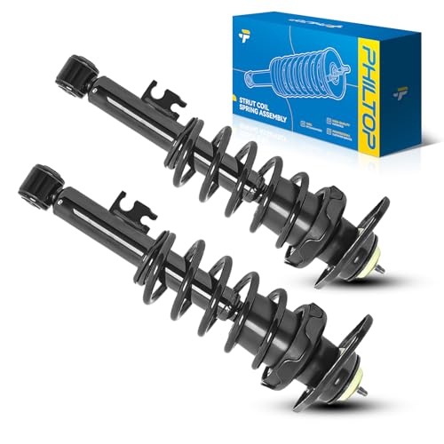 Image of PHILTOP Rear Struts Assembly for 2002-2006 Cooper 2007-2008 Cooper Convertible, 171112L /171112R Complete Struts and Shocks Absorber Assembly,Quick Suspension Loaded Struts with Coil Spring
