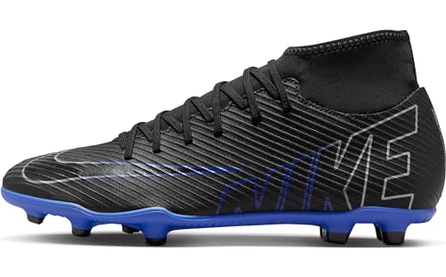 Nike Herren Superfly 9 Club Fg/Mg Fußballschuh, Black/Chrome-Hyper Royal,...