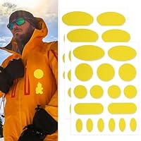 51 Toppe Autoadesive Per Riparare Piumini - Nylon, Impermeabili, Forme Multiple, Arancione - Foto 3