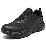 Trail Running Shoes for Women Men, Unisex Non Slip Walking Sneakers Breathable Training Cross Shoes Casual Shoes Hiking Outdoor Workout Footwear Food Service & Nurse(Black,Men Size 8)