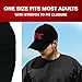 UFC Baseball Hat, 6 Panel Adult Flex Fit Active Sport Cap with Curved Brim, Black, One Size