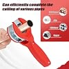 Ratchet-type Pipe Cutter, One-hand Fast Pipe Cutting Tool, for Cutting 5/16-1-1/8 inch Stainless Steel Copper Aluminium,for Home Working (Red)