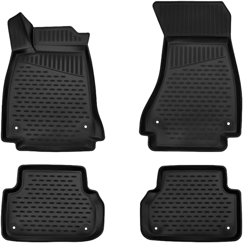 ELMASLINE 3D Gummimatten Set für Audi A4 (B9) Baujahr 2015-2024 | Extra hoher Rand | Zubehör...