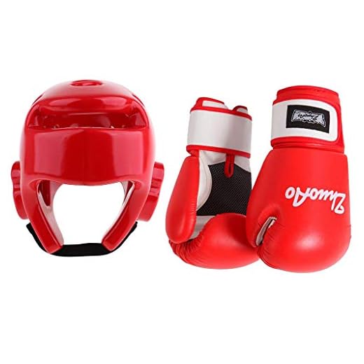 Tubayia 1 Paar Erwachsene Boxhandschuhe + Boxhelm für MMA, Boxing, Karate, Muay Thai usw