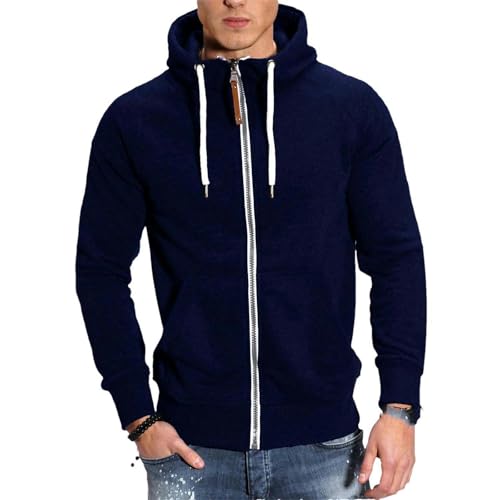 Men's Contrast Raglan Sleeve Zip Cardigan Casual Men's Hooded Cardigan2