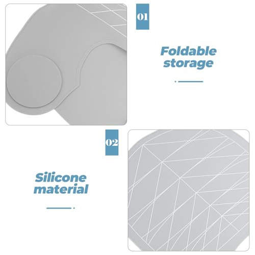 Capas de corte grande de silicona gris con rayas guía miniatura 3