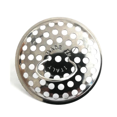 Schläfer 439716 | Tappo Filtro Universale in Acciaio Inox per Lavandino Cucina, Griglia Fermarifiuti e Fermadetriti Ø 60 mm per Piletta Scarico Lavabo Bagno, Doccia e Vasca, Finitura Cromata, 2 Pezzi