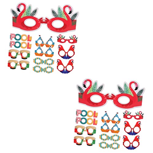 MUSISALY 24 Peças De Óculos De Papel Havaiano Decoração Havaiana Papel De Praia Havaiano