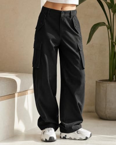 Image of Nobero Oversized Cargo Pants for Men | Oversized Fit | Multiple Cargo Pockets | Elasticated Waist | Casual & Utility Wear