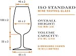 Final Touch ISO INAO Wine Tasting Glasses Set of 6 - Lead-Free Crystal for Red, White, Sparkling, Rosé - 7¼ oz Capacity - Ideal for Wine Tastings and Events (WGT406)