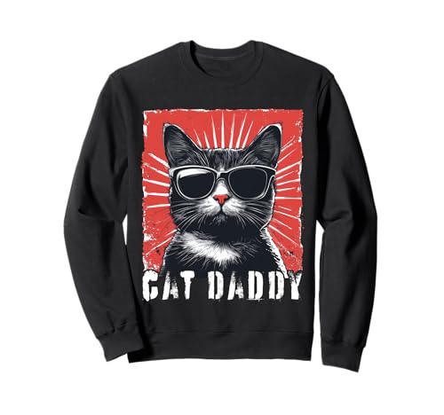 Cat Daddy - Divertido Meme Retro Cat Dad Para Hombres Grunge Sudadera