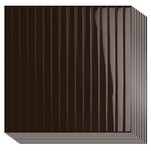 Comparison: Best Backsplash For Brown Cabinets 2 MOONFUN 10 Sheet Upgraded Thicker Design Peel and Stick Backsplash Tile,12"x12" Brown Self Adhesive Wall Tiles Stick on Back Splash for Kitchen, Bathroom,RV