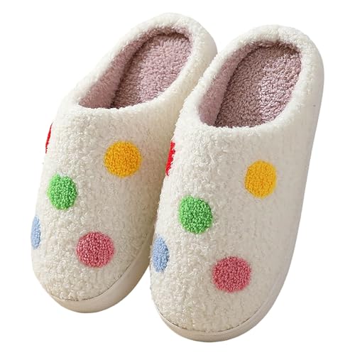 Halloween Slippers For Women Men Retro Soft Cozy Comfy Plush Lightweight House Slipper Slip on Indoor Outdoor Slides with Anti-Skid Sole House Shoes4