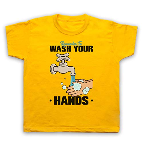 T-shirt Corona Virus enfant pour sensibiliser aux gestes barrières jaune