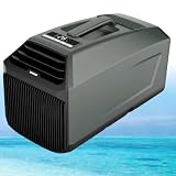 Climatiseur portable 4 en 1 pour tente, silencieux, déshumidification, programmable, compact, 10 m² / 108 pi², idéal pour tente, camping car, fourgon aménagé, pique nique, camion, intérieur et ex