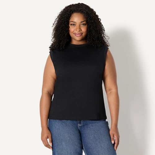 Image of Amazon Essentials Women's Relaxed-Fit Cotton Muscle Tee
