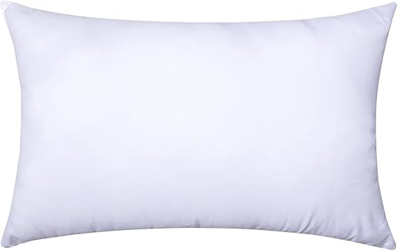 MIULEE Throw Pillow Insert Premium Pillow Stuffer Sham Rectangle for Decorative Cushion Bed Couch Sofa 12x20 Inch