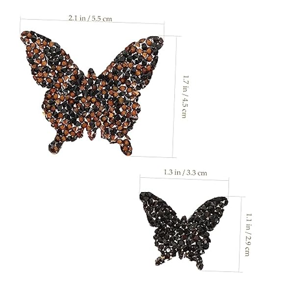 FAVOMOTO 100 Pezzi Farfalla Adesivi Con Diamanti Caldi Strass Applique Strass Rifiniture Costume Animale Strass Applique Animali Di Cristallo Appliques Toppe Per Labbra Ferro Su Resina