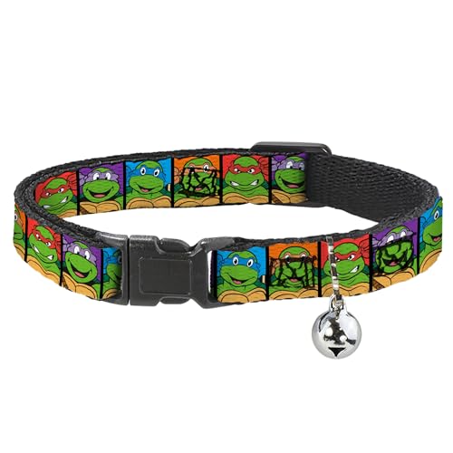 Collar para gato ajustable negro multicolor de 1/2 pulgada resistente 2