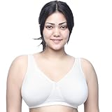 Sangles moulées et fixes TRYLO Riza Comfortfit Soutien-gorge sans armatures moulé sans armatures Disponible en noir/corail/mégenta/nude/rasberry/rubis/peau/bleu sarcelle/blanc, taille 32 à 42 bonnets en B/C/D/E/F, Blanc, 95G
