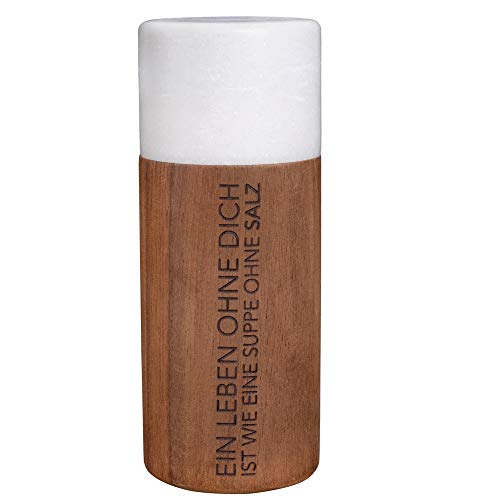 Räder 14798 - Dining - Marmor - Salzmühle - Marmor, Holz - Farbe: Natur, weiß - (ØxH) 6 x 15,5 cm
