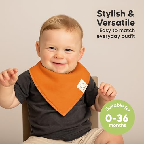 Image of KeaBabies 8pk Organic Baby Bandana Bibs for Drooling and Teething (Sahara)