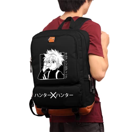Ramcpd Unisex Anime Graphics Printed School Backpack For Boys Girls 17Inch Large Capacity Laptop Bags Lightweight Travel Schoolbag, Black #TOP1