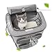 DPZTSYD Cat Bag Simple Double Layer Foldable Breathable Portable Cat Bag Dog Bag Backpack Travel Bag Multifunctional Cat Bag Cat Carrier(Blue)