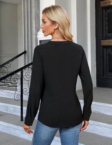 Image of Blooming Jelly Women's Long Sleeve Blouses Dressy Casual Business Work Tops