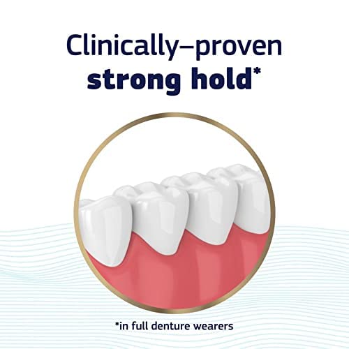Fixodent Pure Strength Secure Denture Adhesive Cream for Full and Partial Denture Wearers, 2.4oz (Pack of 4)
