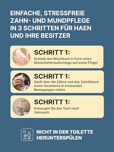 Japan Premium Pet Tränenflecken Wipes für Hunde & Katzen | Finger-Pads | Augenpflege für Hunde und Katzen | Feuchttücher in Fingerbürstenform für Haustiere | Tränenfleckentferner Hund | 35 Stück