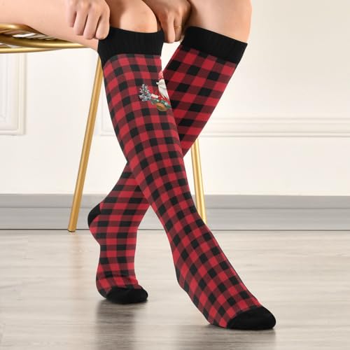 Image of Wusikd Heartbeat Symbol Compression Socks for Women and Men Circulation Black Long Socks for Athletic Running 1