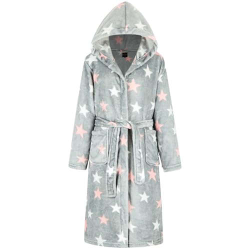 DiaryLook Bademantel Kinder für Mädchen, Flauschiger Fleece Morgenmantel Kuscheliger Kinderbademantel, Bathrobe, Robe, Geschenk 13-14 Jahre