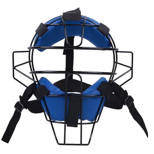 Wuden Full-Face Baseball Catcher Mask, Secure Fit Provides Protection and Comfort,Does Not Obstruct View,Blue Easy Install Easy to Use