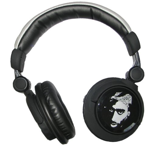 Price Point Accessories LLCRBH5253 Tupac Shakur Super Bass DJ Headphones - Black/Gold