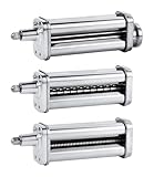 Nudelmaschinenaufsätze kompatibel mit KitchenAid Küchenmaschinen, Nudelplattenwalze, Spaghettischneider, Fettuccineschneider