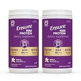 Ensure Max Protein 3-in-1 Protein Powder | Protein to Build Muscle Tissue* | Creatine for Workout Recovery* | HMB for Muscle Preservation* | Daily Supplement Powder | Vanilla