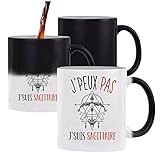 Couleur: Blanc Mug Magique J\'peux pas Signe sagittaire  Tasse Humour