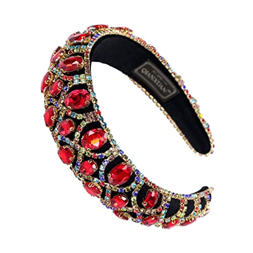 WOONEKY Tiara De Strass Tiara De Cristal Tiaras De Brilho Para Mulheres Aros De Cabelo Feminino Tiar