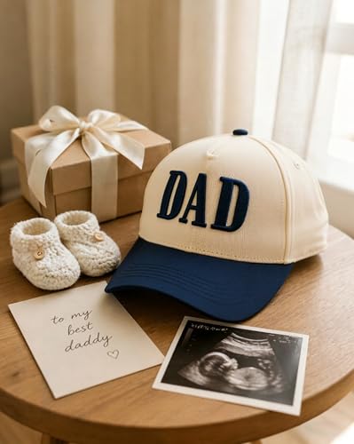 Image of Dad Hats for Men, Vintage Two Tone Hat, New Dad Gifts for Husband, Fathers Day Birthday Gifts from Daughter Son Wife